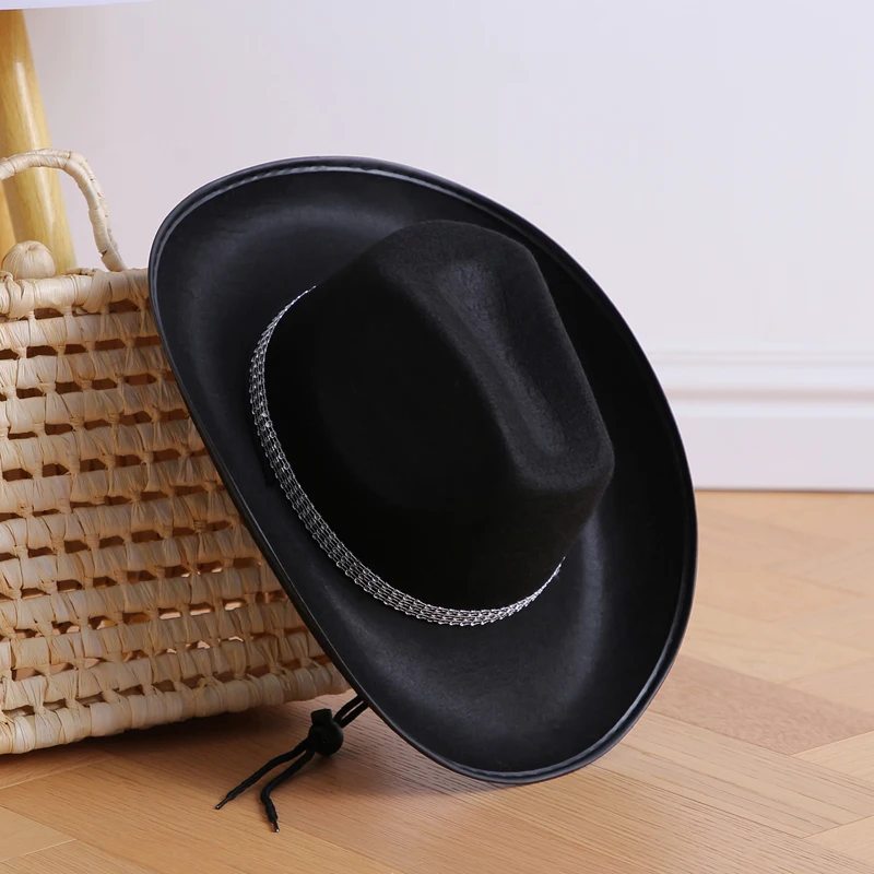 Sombreros de vaquero blancos y negros para mujer, sombreros de ala ancha con diamantes de imitación, sombreros de vaquero para niña y mujer, fiesta