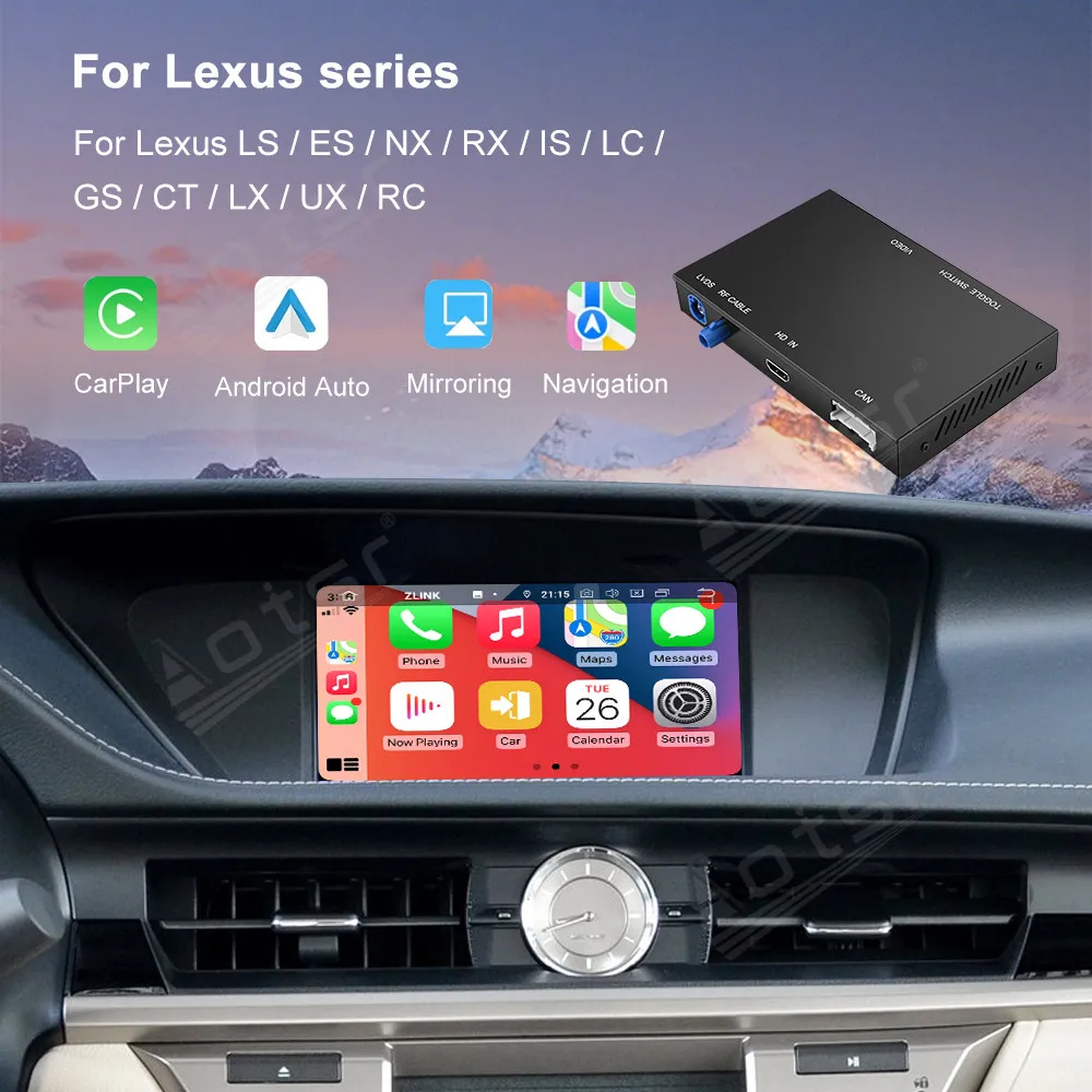 Wireless Apple CarPlay Decoder Box For Lexus Android Auto Car Radio Retrofit Auto Navigation Mirror Link Phone Connection