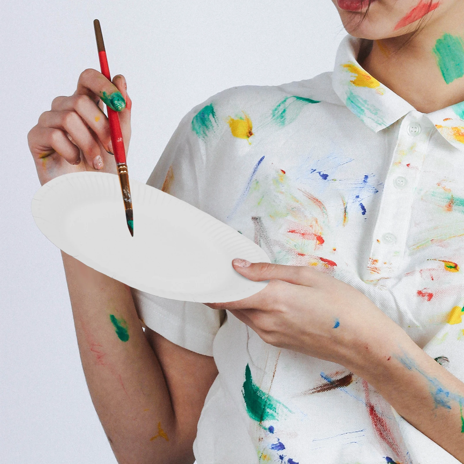 10 stuks aanpasbare papieren borden wasbare overschilderbare ambachtelijke borden voor kunstonderwijs doe-het-zelf-projecten familieplezieractiviteiten