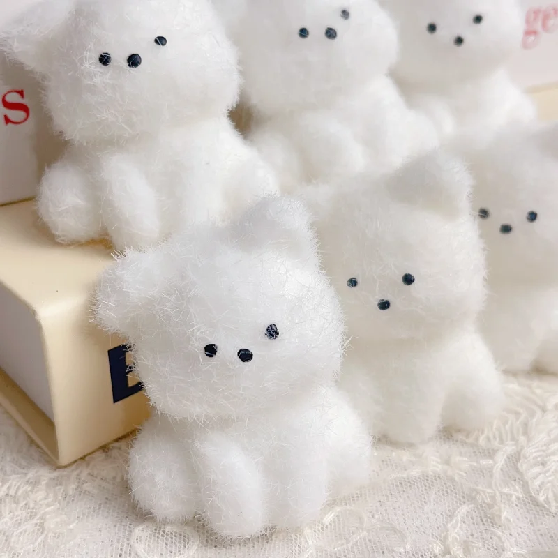 Mochi Taba Kawaii blanco de peluche Lop Ear conejo madre niño oso pellizco Fidgeting juguetes para aliviar el estrés juguetes para niños niña regalos blandos