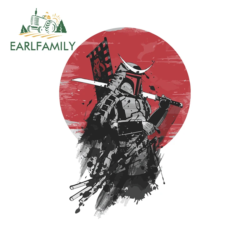 EARLFAMILY 13cm x 8.7cm for Samurai Warrior Vinyl Car Stickers Scratch-Proof Waterproof Party Decal Trunk Windshield Decoration