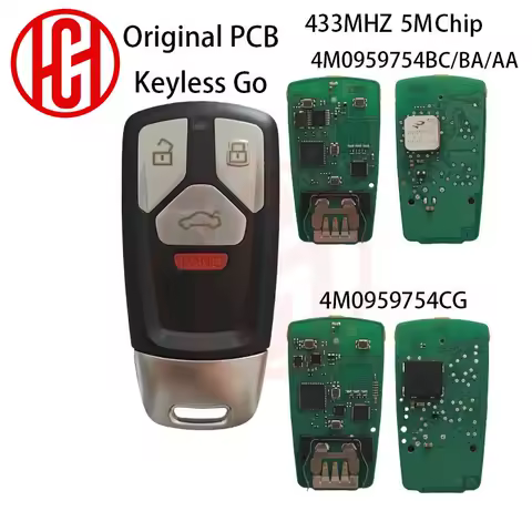 Original PCB Keyless Go Remote Car Key 433MHZ 754BC/BA/AA(2017-2019) 754CG(2017-2024) 5M Chip For Audi MLB A4 A5 S4 S5 RS5 Q5 Q7