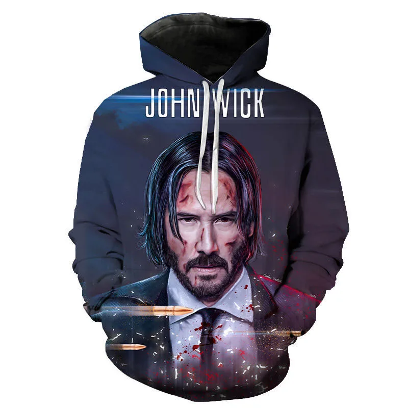 

John Wick Movie 3D Print Hoodies Men Women Fashion Streetwear Oversized Sweatshirts Hoodie Pullovers Male Tracksuit Man Clothing