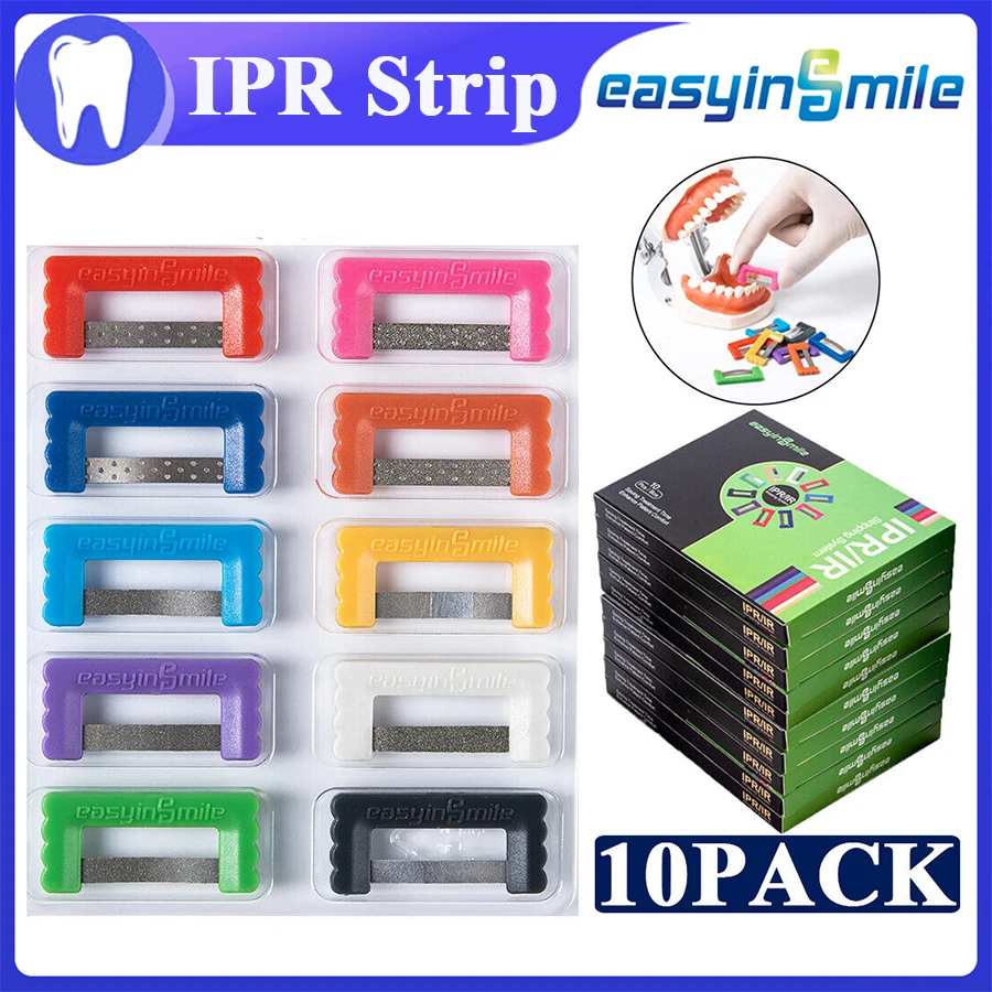 

EASYINSMILE Dental IPR Strips Orthodontic Interproximal Enamel Reduction IPR Polishing Kit Oral Molar Adjustment Hand Use