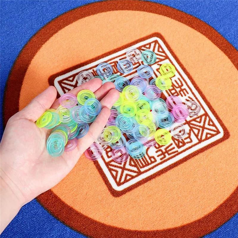 สำหรับเหรียญคะแนนไพ่นกกระจอกใน 5 สี- 100 ชิ้นชุดอเมริกันสำหรับชิปไพ่นกกระจอกสำหรับเล่นเกม