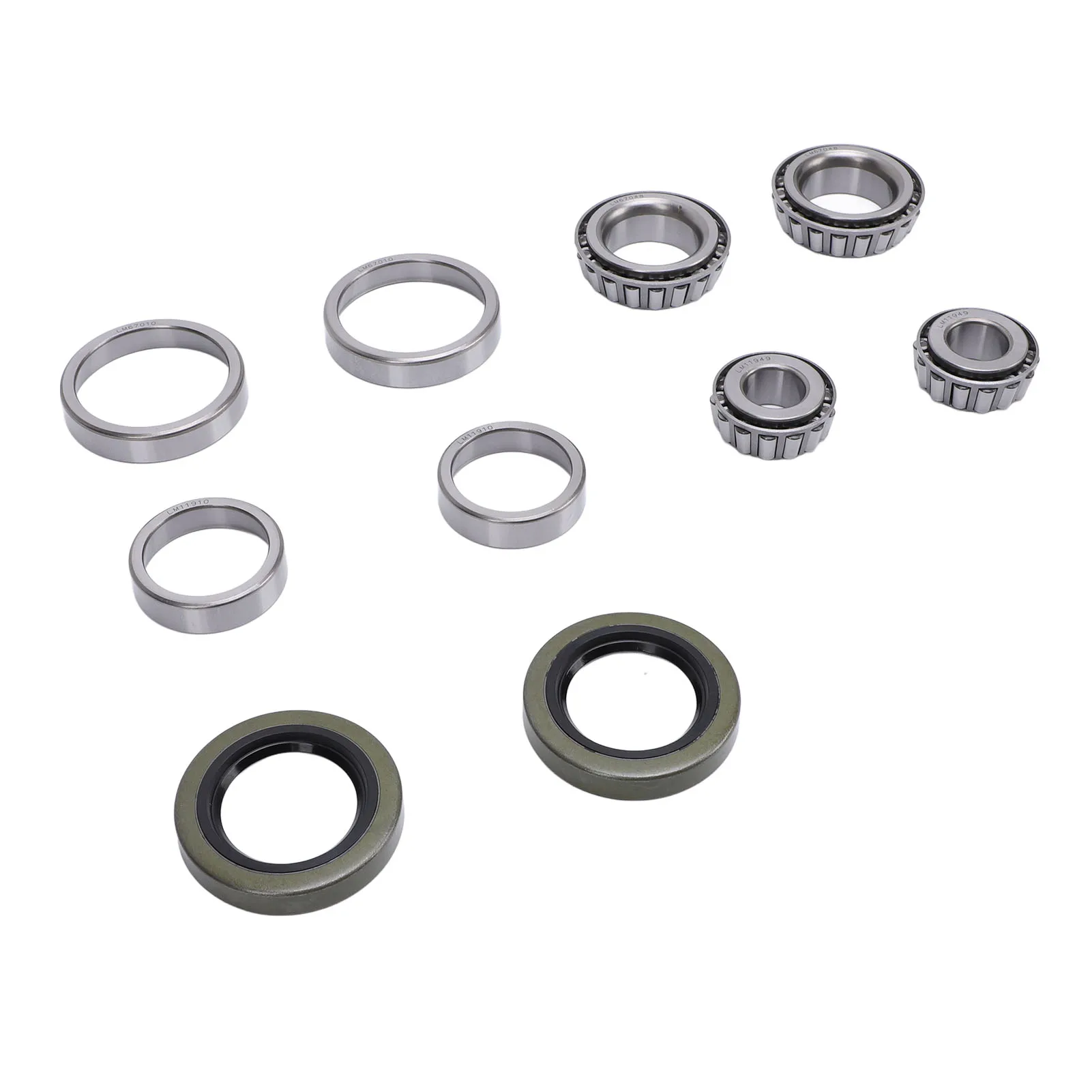 2 Sets Trailer Wheel Hub Bearing Kit with Protector Professional LM11949 LM11910 for 1 1/4in 3/4in Axles hot