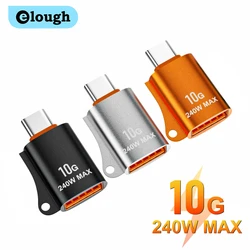 Elough USB 3.0 Type C Male To USB A Female Adapter OTG Converter Connector For iPhone 15 iPad Huawei Xiaomi Samsung