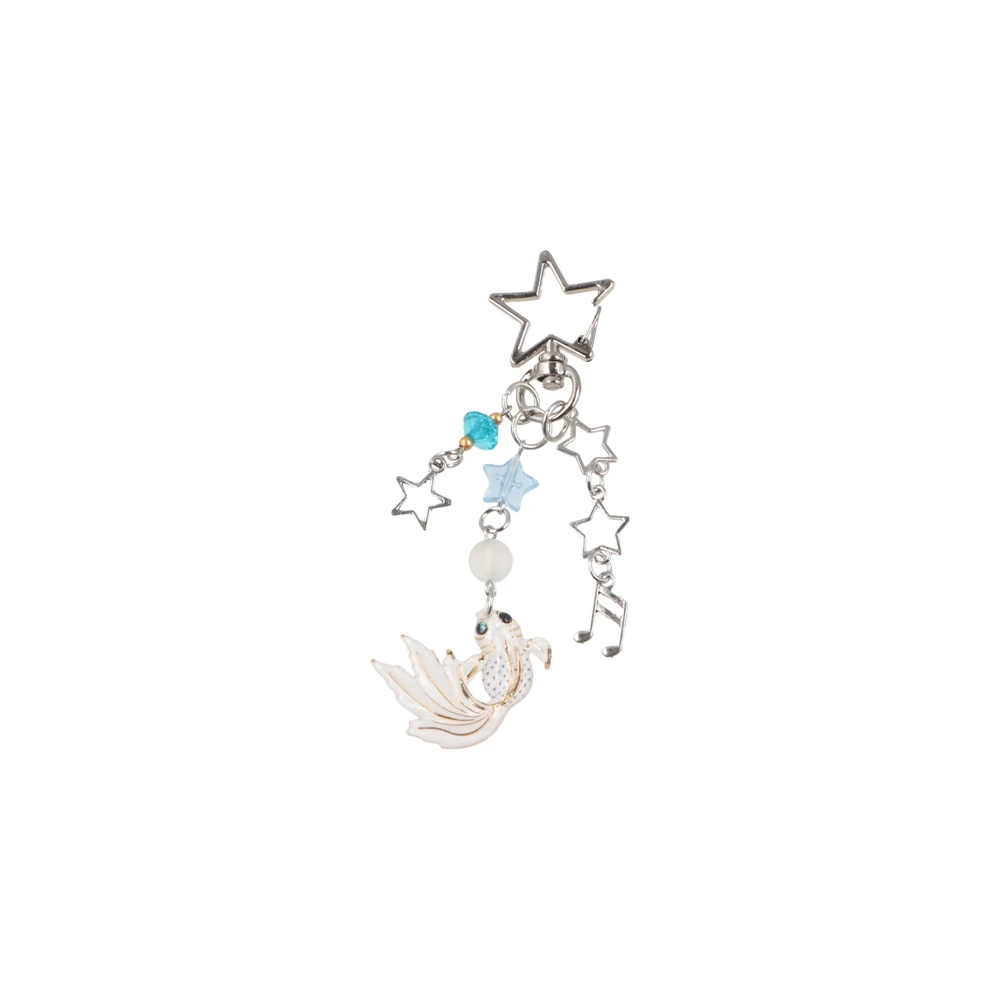 

Spice Girl Style Koi Star Bead Chain Sea Theme Anime Lucky Charm Phone Pendant Little Fish Y2k Y2k Key Chains Lanyards