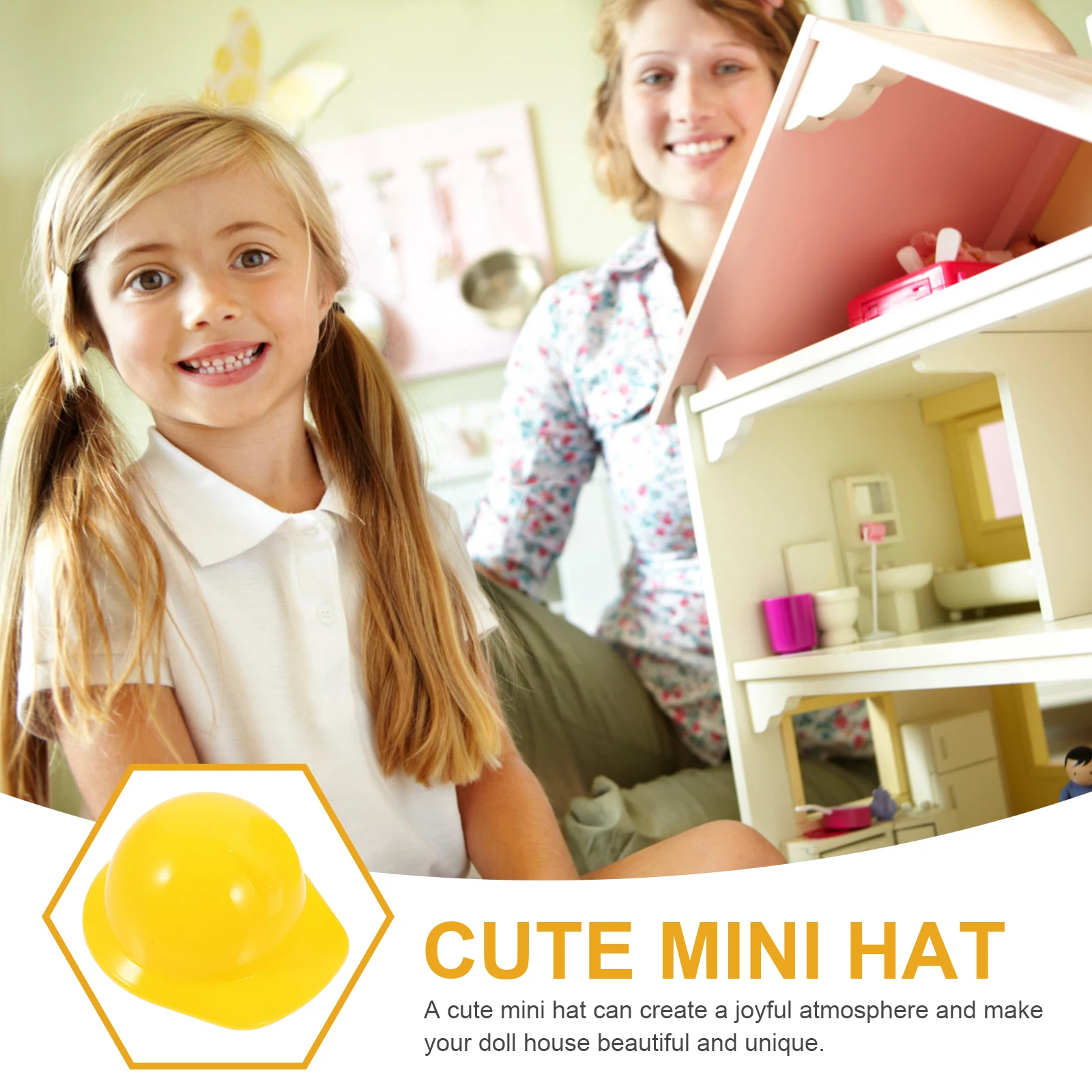 

20 Pcs Mini Construction Hat Decorations Dollhouse Accessories Hard Plastic Helmets Red for