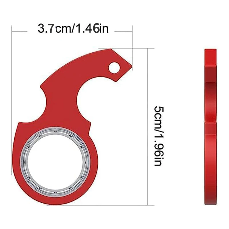 Spinner Stress Toy Keychain, Metal Fidget Ring