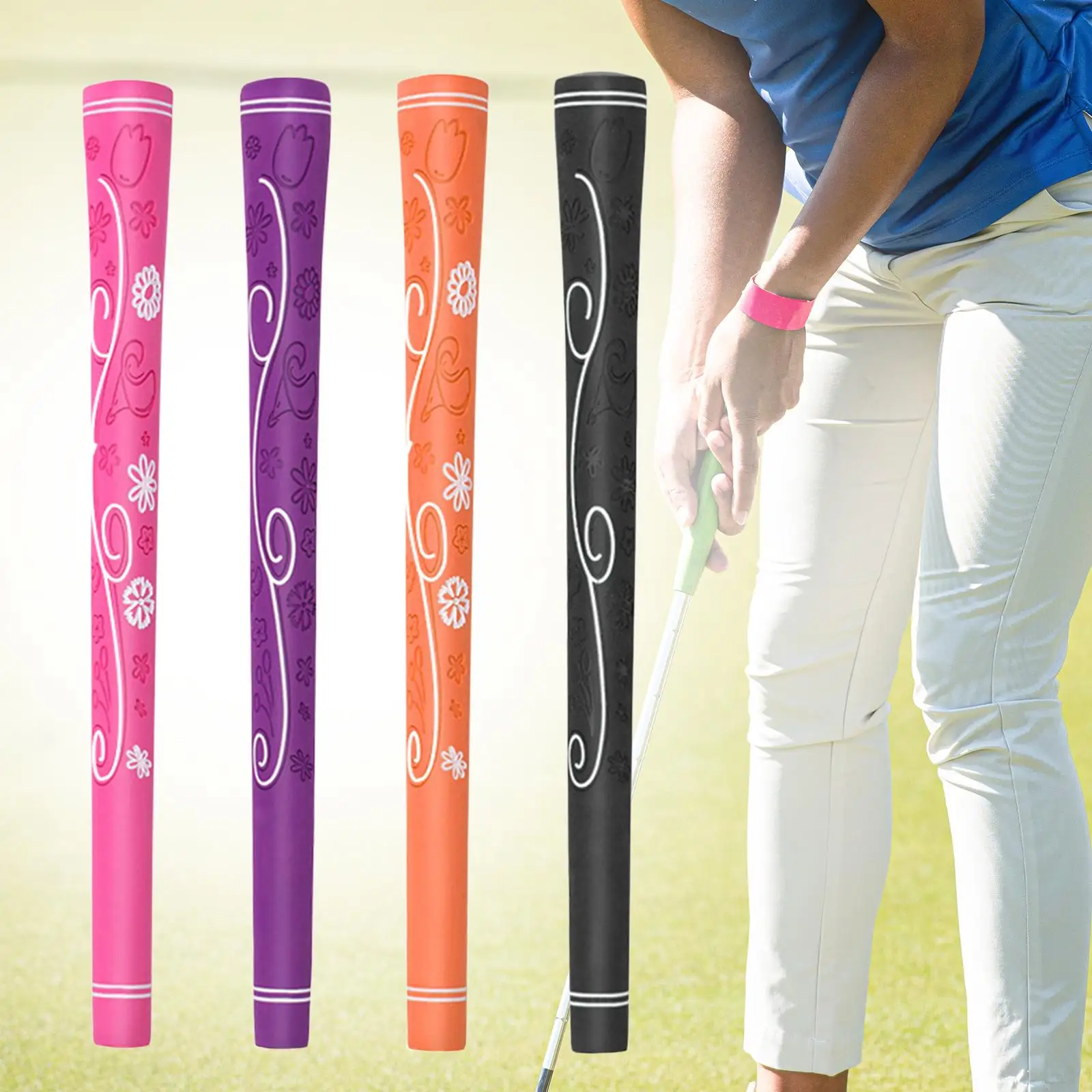 Golf Grips for Men Women Shock Absorption High Traction Soft Enhanced Grip Non