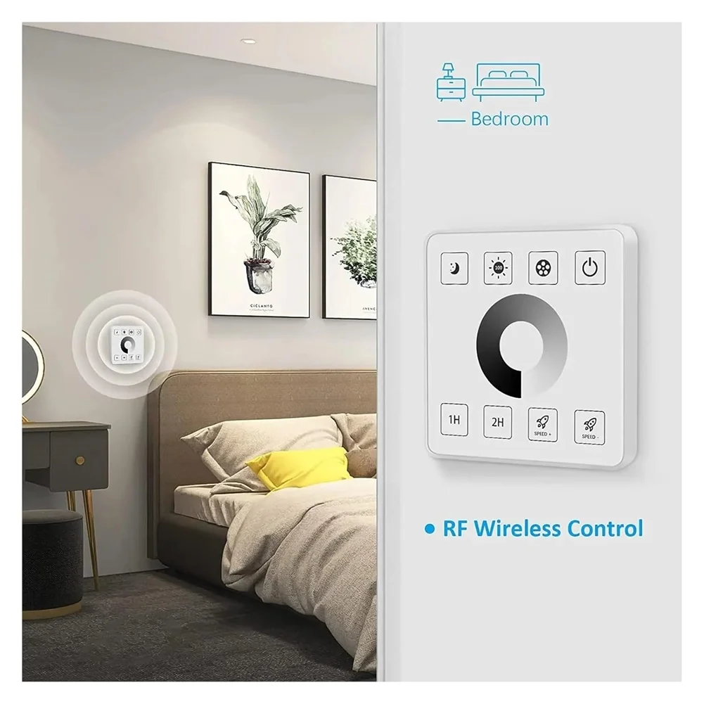 Remote Controller LED Dimmer Wide Voltage Compatibility 15A Per Channel Led Strip Lighting Control For Home Decor