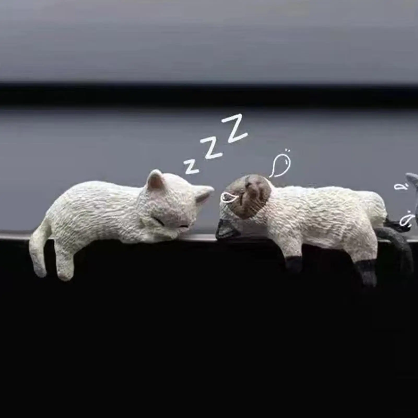Healing Edge Simulation Cat Miniature Figurine Computer Cup Car Edge Decoration Ornament DIY Crafts Accessories