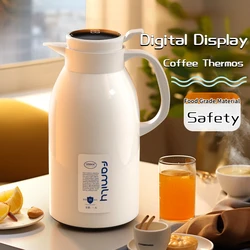 Xiaomi 1.9L Smart Coffee Thermos Temperature Digital Display Vacuum Flasks Large Capacity Home Glass Liner Hot Water Bottle