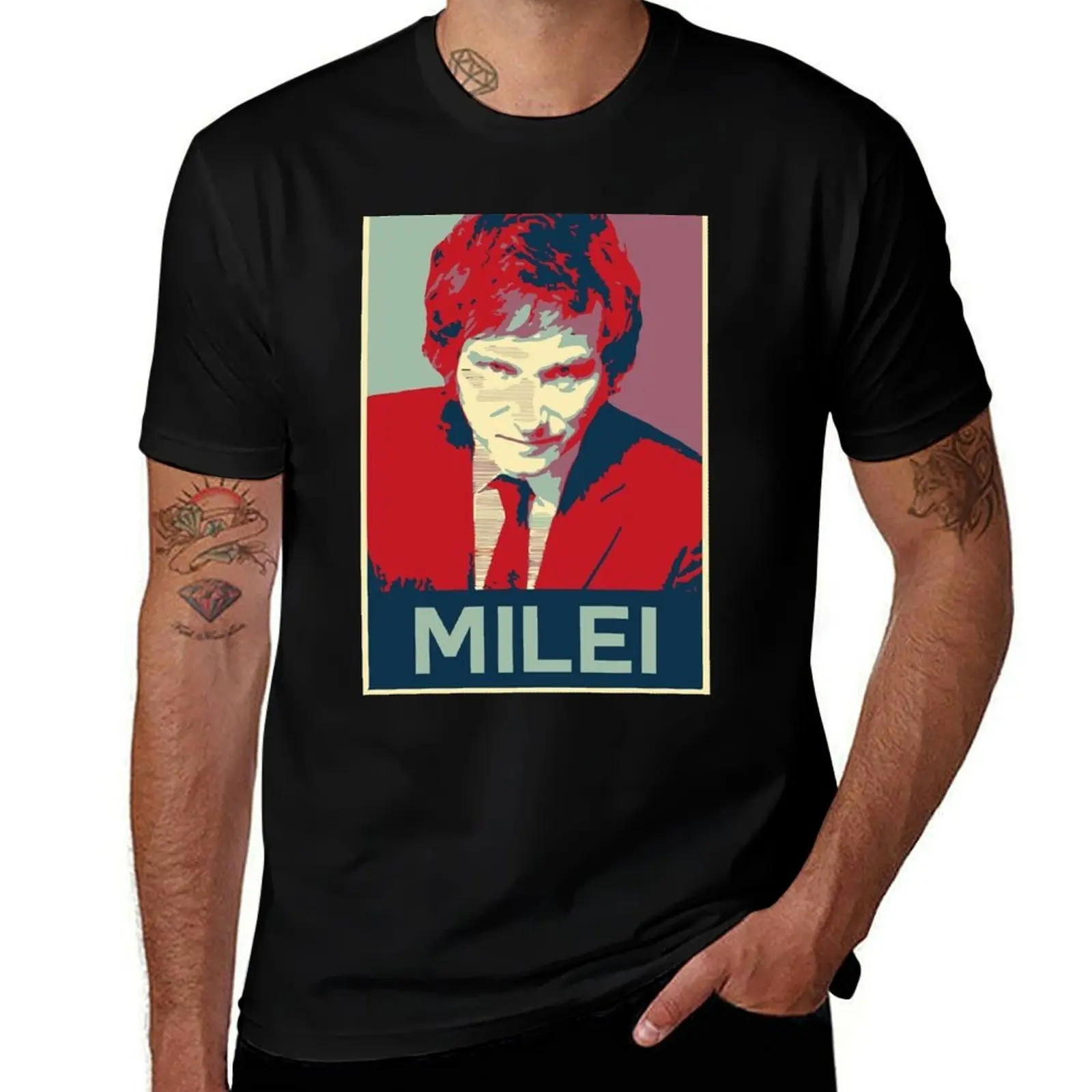 javier milei T-Shirt Basic Lightweight Short Sleeve Tee