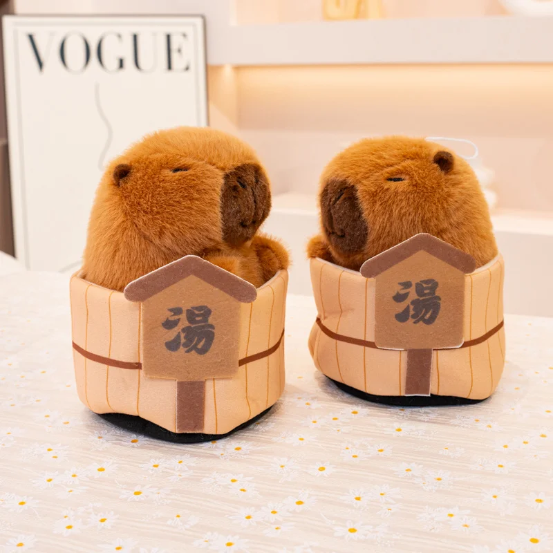 

Creative Bathing Capybara Plush Toys Cute Plush Bathtub Pendant Lovely Keychain Backpack Decor Plush