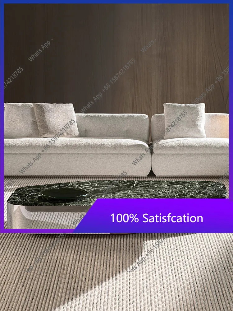 

Кофейный столик X Pure Natural Luxury Stone, итальянский минималистичный дизайн, легкая роскошь, высококлассный, для гостиной, нестандартной формы