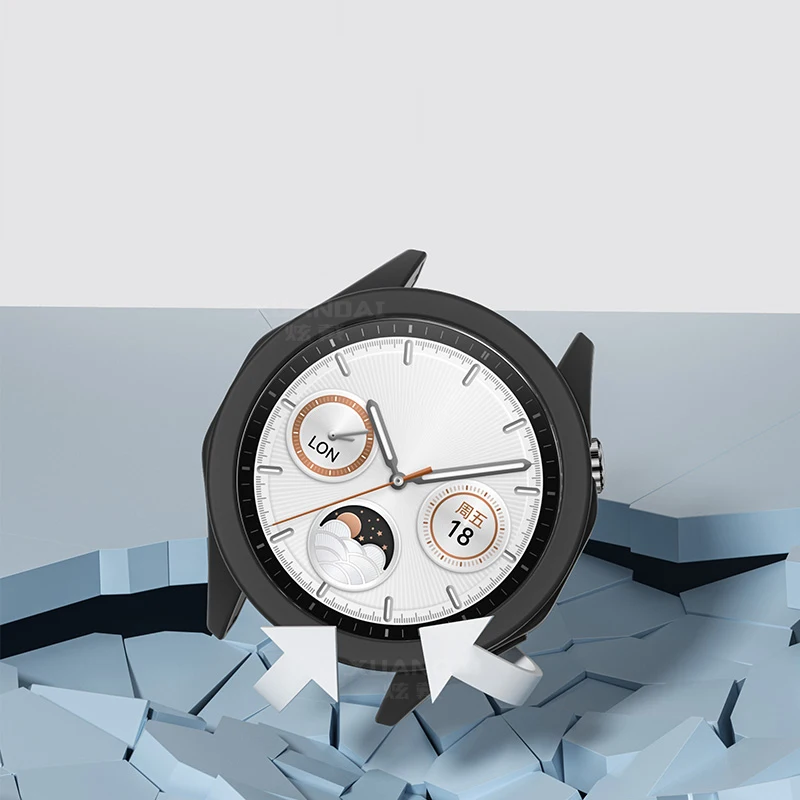 Correa de silicona para reloj Huawei GT4, marco de anillo de bisel suave, carcasa protectora, 46mm, cubierta de parachoques, pulsera GT 4