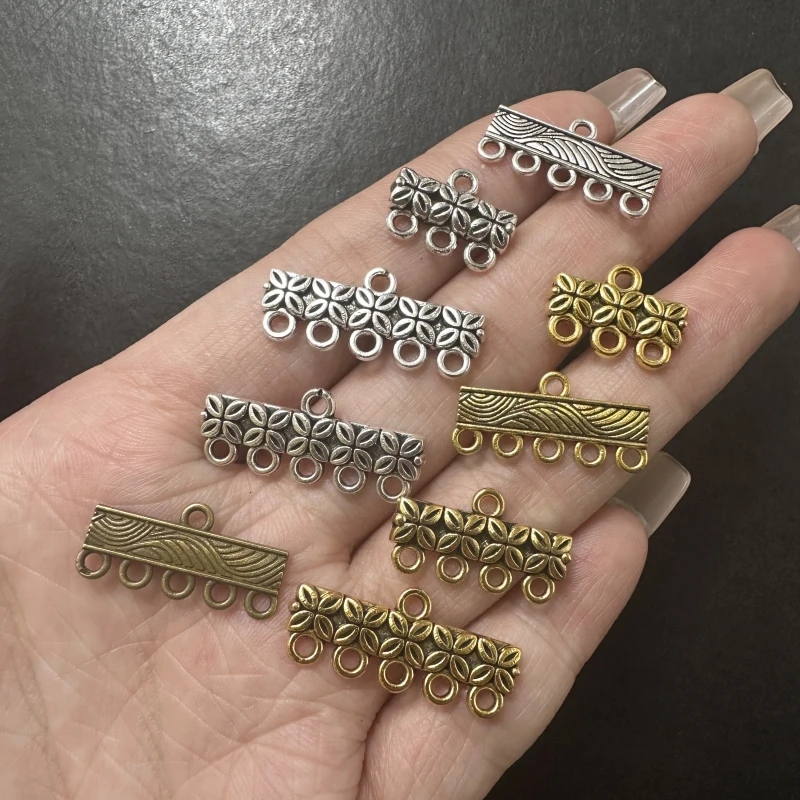 15pcs 4-style Sweater Chain Series Making Tassel Pendants DIY Wholesale of Beaded Bracelets Necklaces Connector Accessories