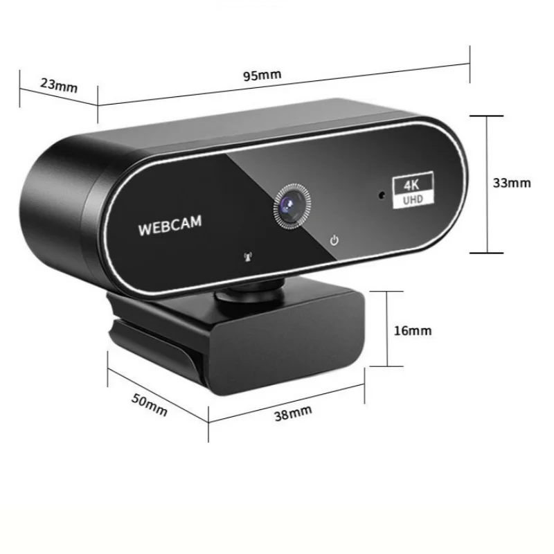 كاميرا ويب 4K 2K 1080P HD لأجهزة الكمبيوتر المحمول المكتبية كاميرا ويب USB صغيرة مع ميكروفونات غطاء كاميرا ويب ليوتيوب سكايب
