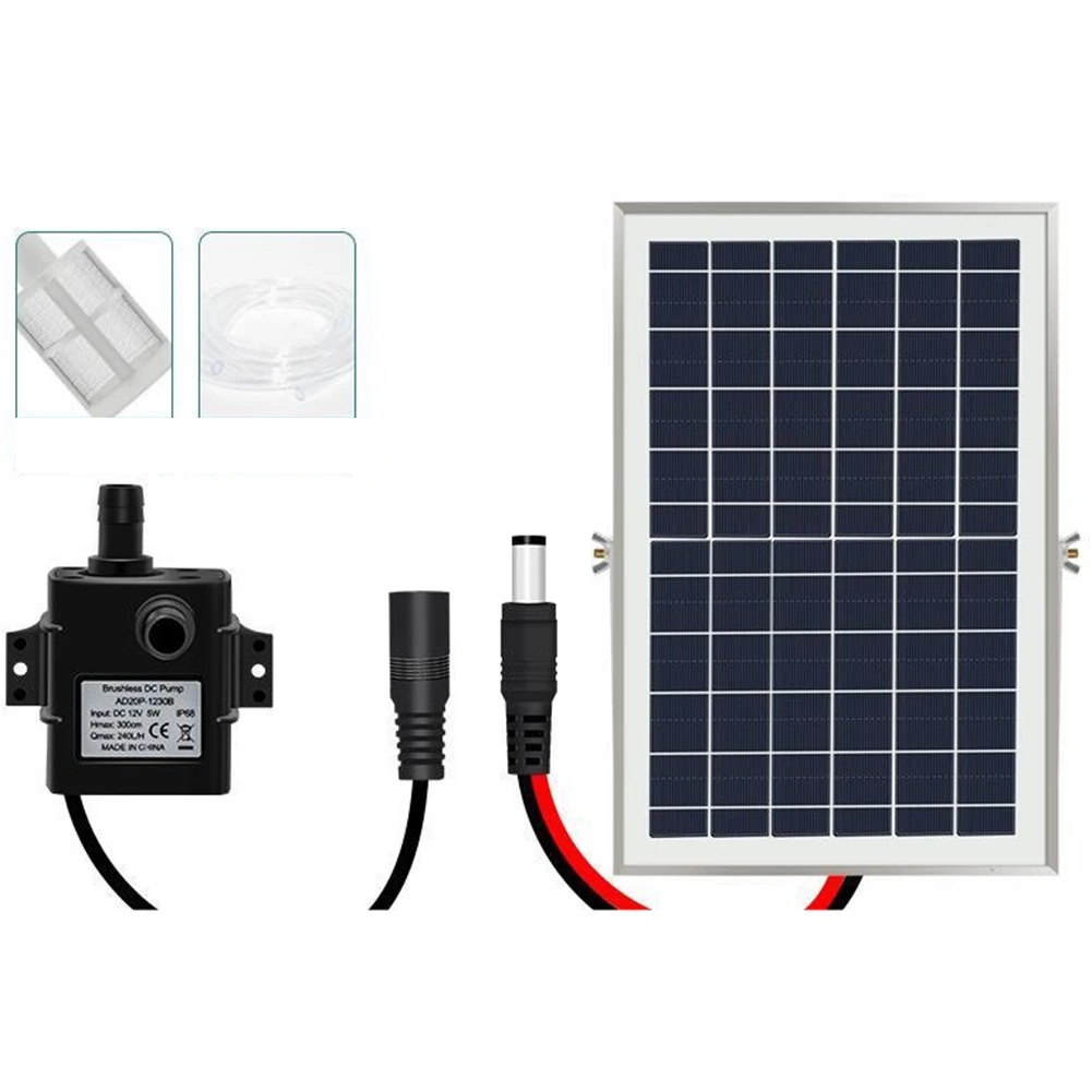 

Solar Pump With Filter Circulating Fish Pond Submersible Pump Solar Panel With Bracket Solar Kit Water Pump Circulating