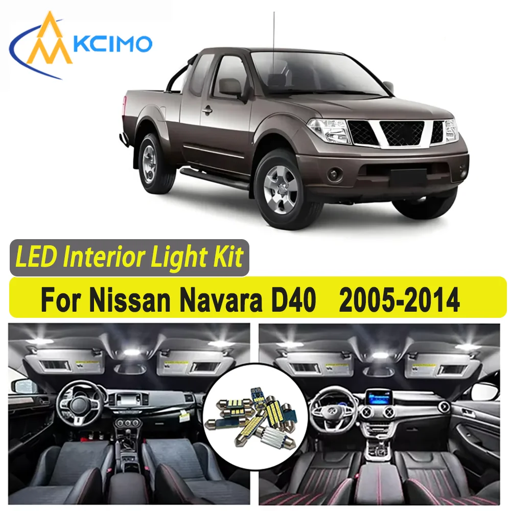 

Kcimo LED For Nissan Navara D40 (2005-2014) Premium Bright LED Interior Dome Map Trunk Light Kit Car Led Lamps Canbus Car LED