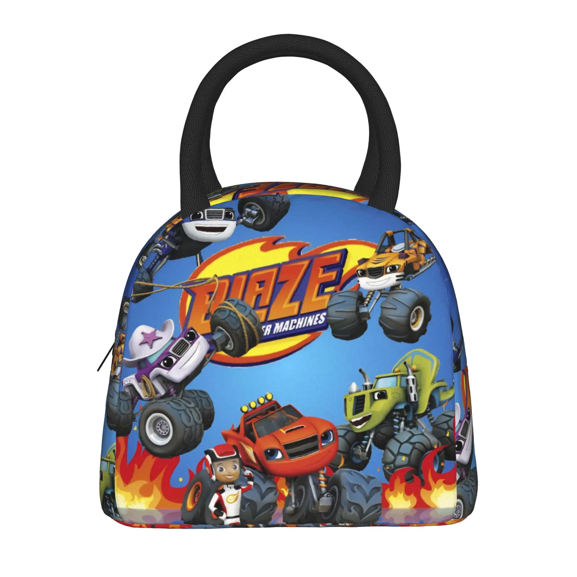 Blaze and the Monster Machines Thermal Insulated Lunch Bags for Work  Portable Bento Box Men Women Thermal Cooler Lunch Boxes