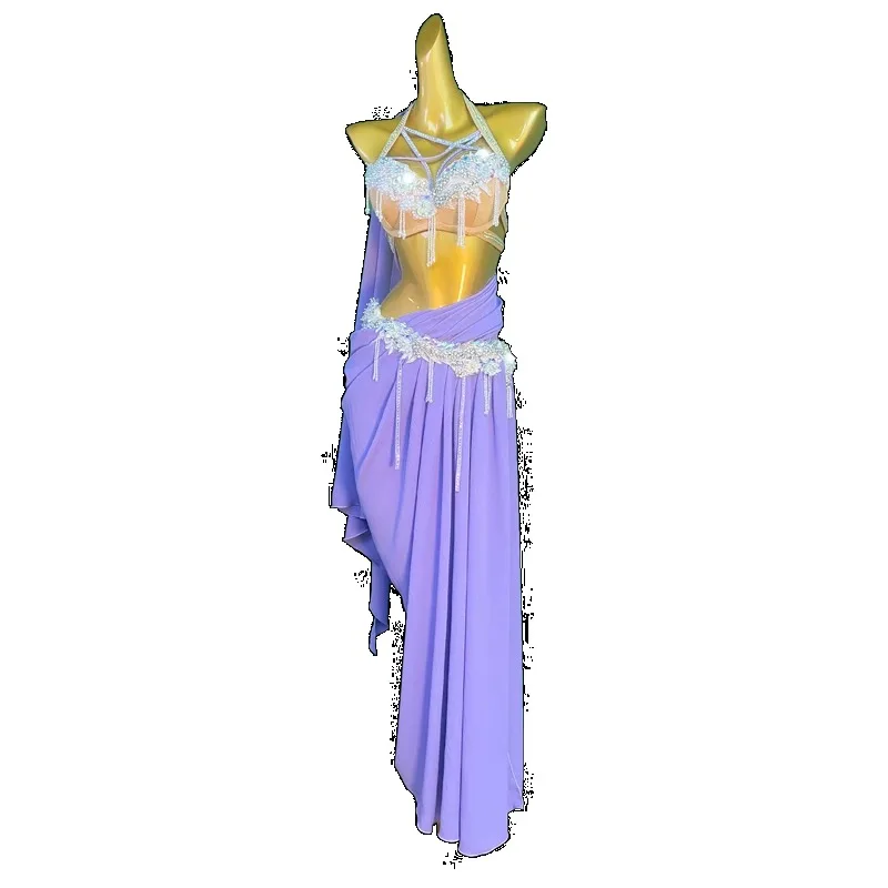Customized Belly Dance Costumes Performance Dress Female 2025 New Oriental Dance Wear Practice Clothing Two Piece Set