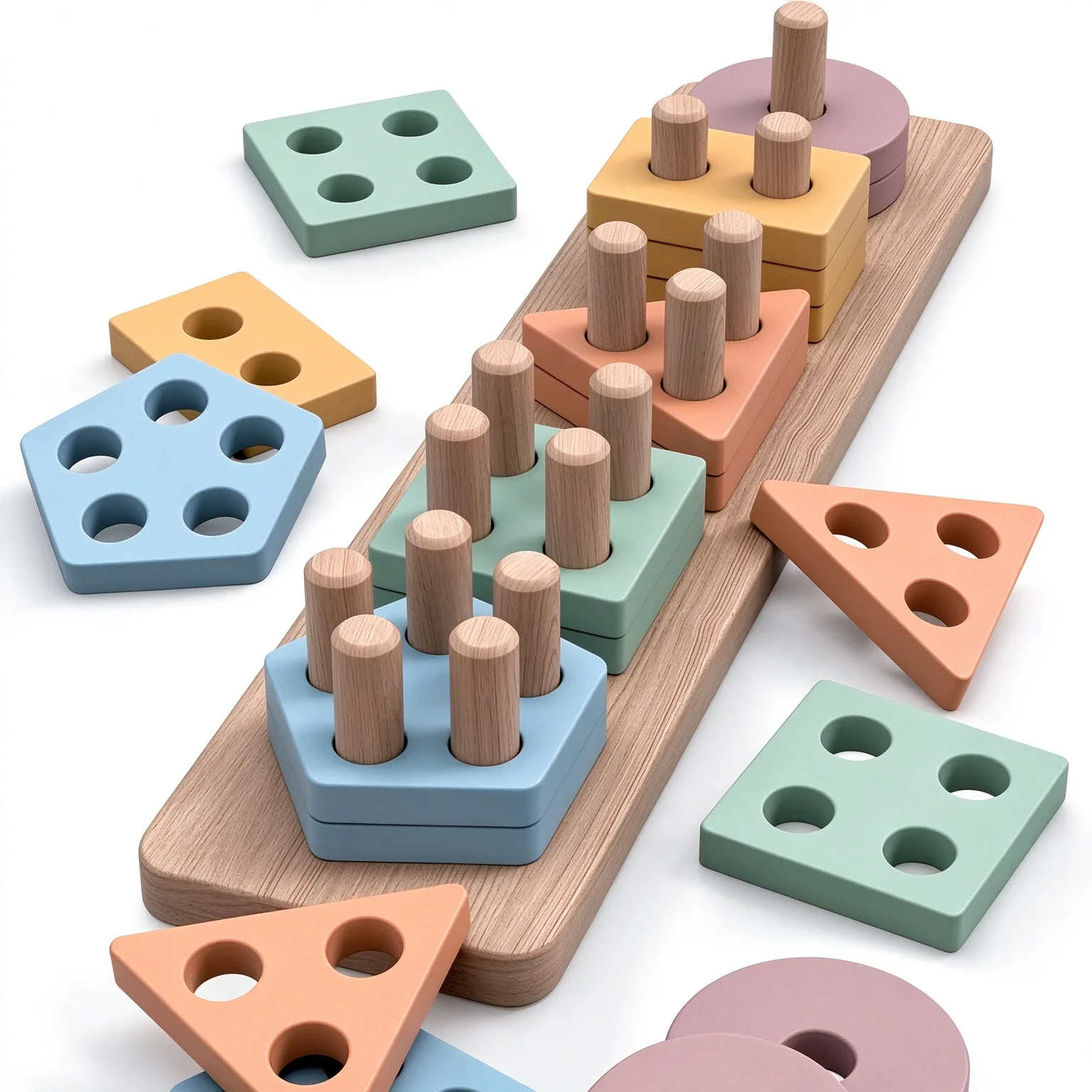 Montessori Toys For 18+ Months Old - Toddlers Wooden Sorting And Stacking Toys For Baby Boys And Girls,Preschool Kids Wood Gifts