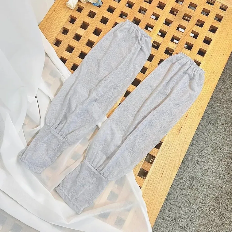 Summer Lace Sunscreen Sleeves Women's Loose Version Simple Thin Mesh Sleeves Anti-ultraviolet Sunshade Arm Guards Gloves