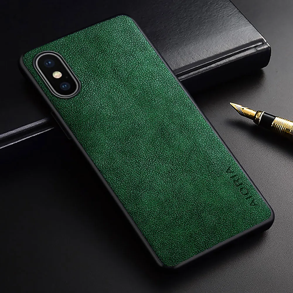 case for iphone x xs max xr funda Luxury Vintage leather skin with soft silicone cover coque for iphone x xs max xr case capa