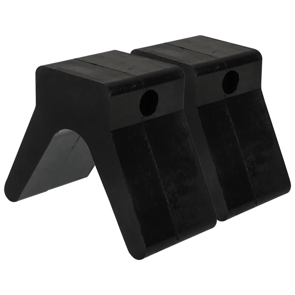 

2Pcs V-Shaped Bow Stop Block for Boat Trailer Rubber Marine Support for Yacht Kayak Dock Marina Trailer Replacement Parts