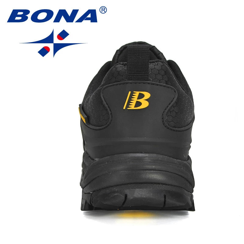 BONA New Designers Popular Hiking Shoes Man Nubuck Leather Mesh Outdoor Men Sneakers Climbing Shoes Men Sport Shoes Trendy