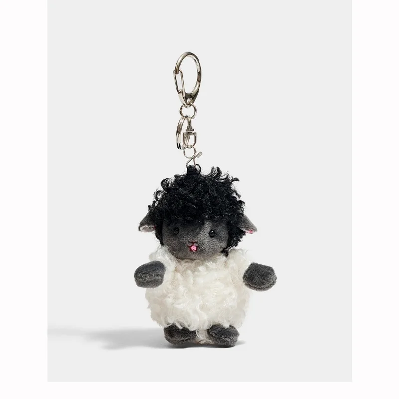 귀엽고 깜찍한 작은 양 플러시 펜던트 부드러운 책가방 장식 & 자동차 키체인 귀여운 인형 액세서리 소녀들을 위한 선물