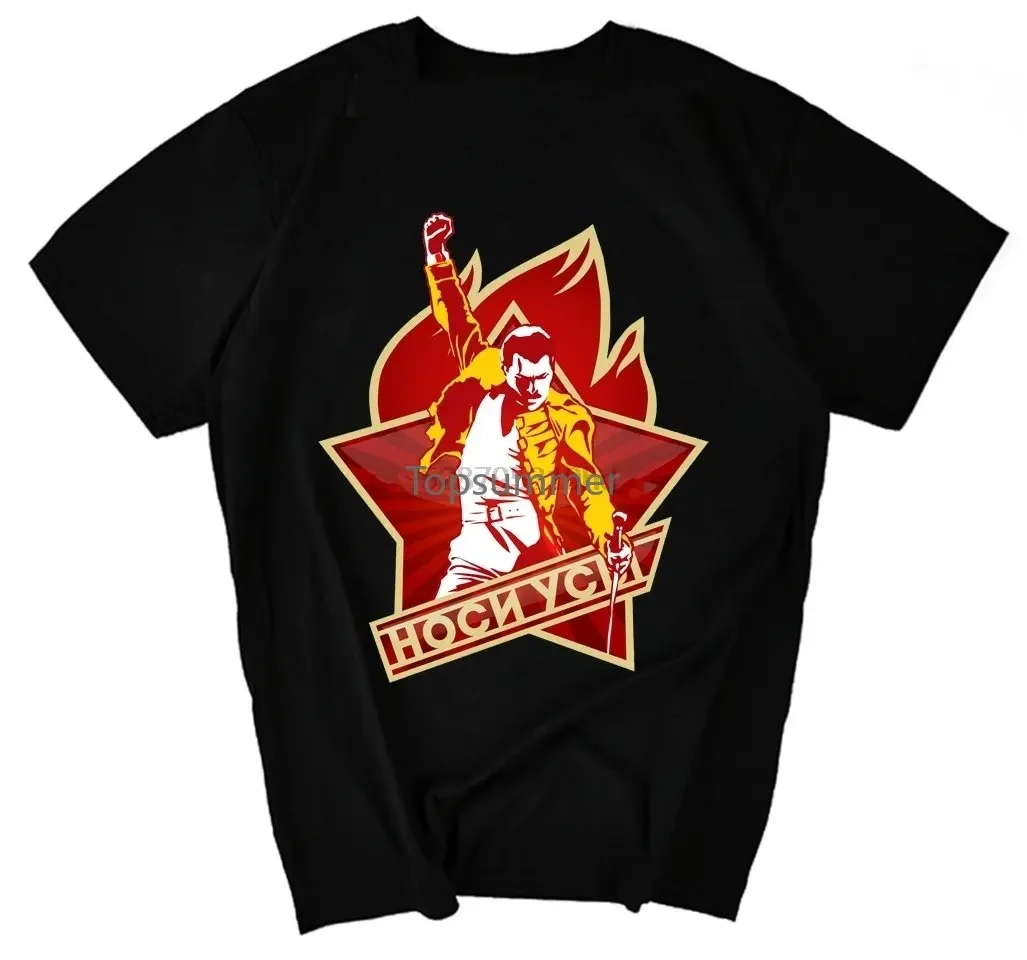 

Queen Band Freddie футболка с Фредди Меркьюри хип-хоп Новые футболки Мужская одежда Топ Футболка лето