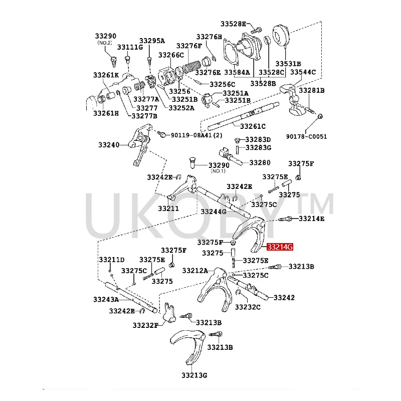 3321210013 3321420050  To yo ta  Corolla  Yaris  Corolla  Vios   Lei Ling 1st gear shift fork