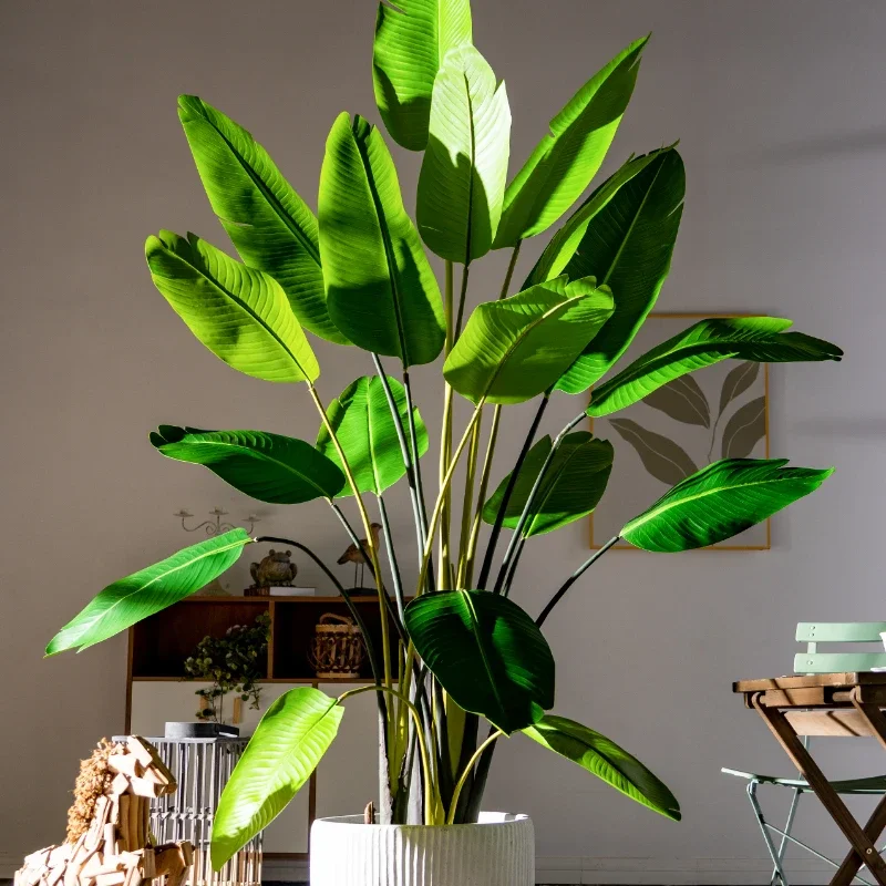 

Living Room Furnishings Bionic Ravenala Plant Fake Trees Landscaping Decoration Ornaments