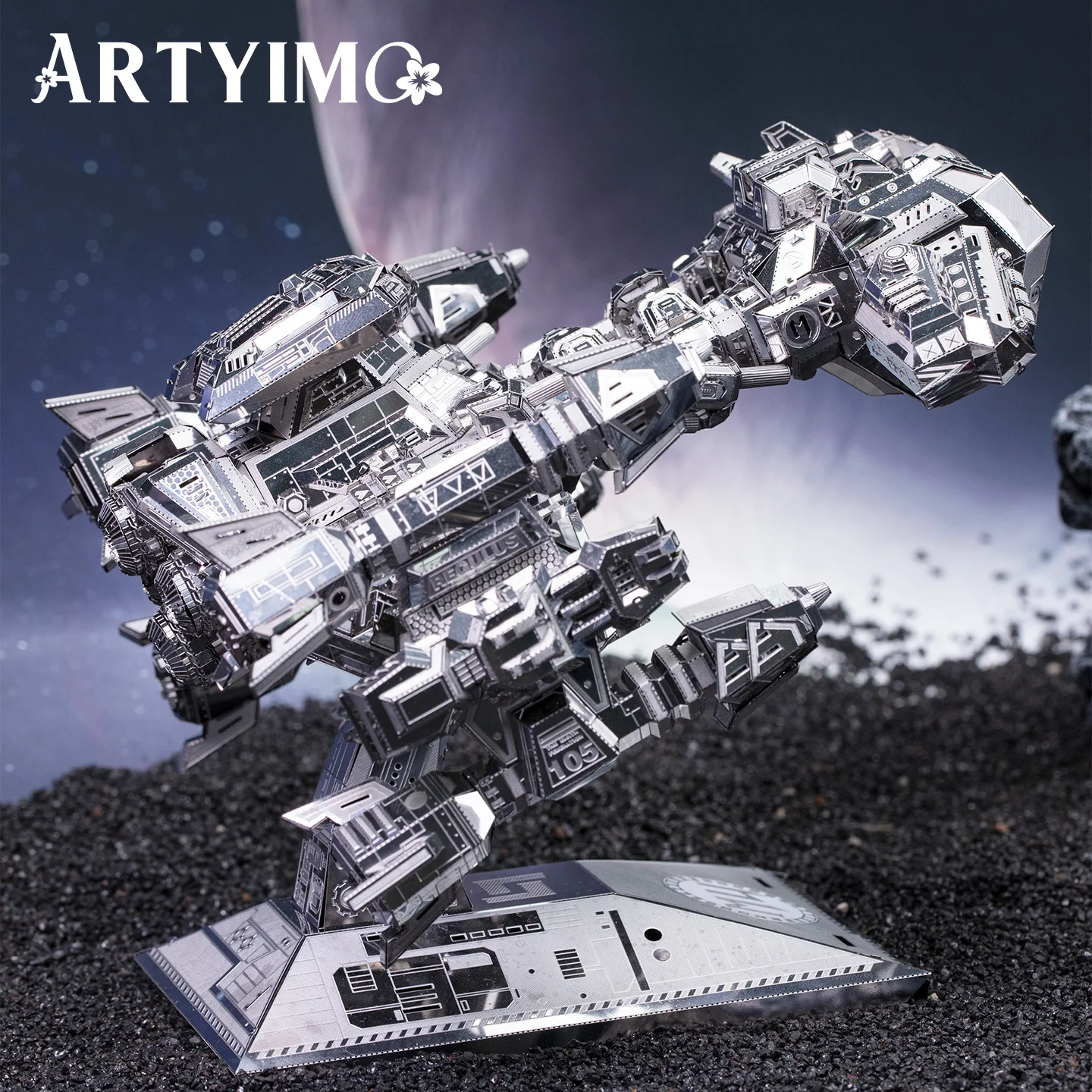 MU Star Destroyer Battleship 3D Metal Puzzle DIY Assembly Kit, Brain Teaser, Office Decor, Birthday Christmas Halloween Gift view 5