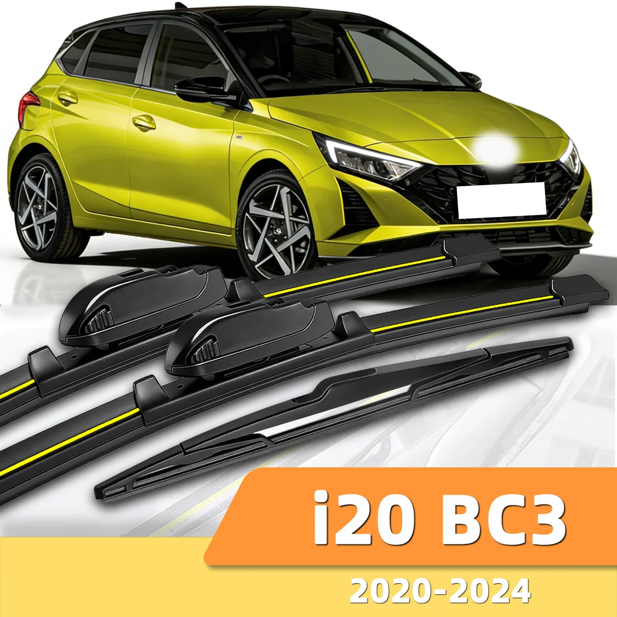 Passend für Hyundai I20 BC3 2020-2024 Vorder- und Heckscheibenwischer-Set Scheibenwischer Autoteile 2021 2022 2023 2024