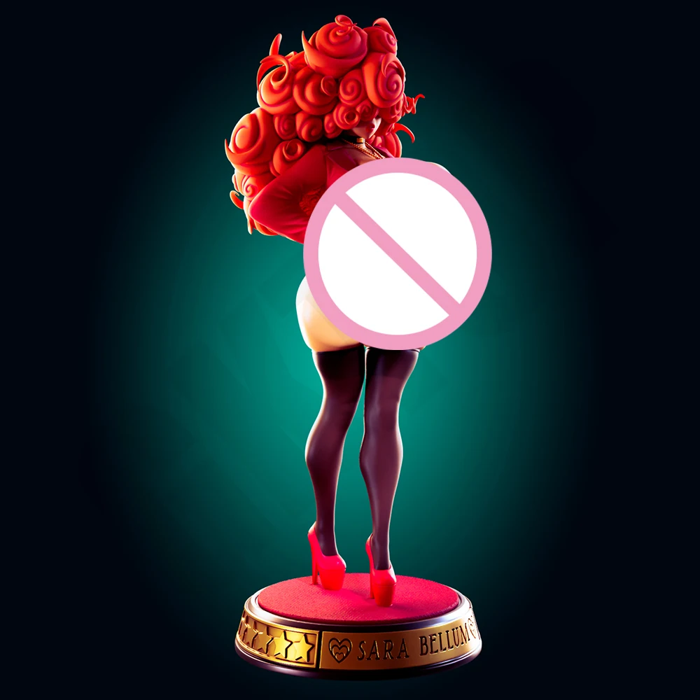 1:24 Oficer Rhu Bellum Sexy Girl NSFW Zestaw do Druku 3D z Żywicy Zabawka Gk Niepomalowana Figurka DIY Niezmontowana Statuetka Figurki Model Zabawki
