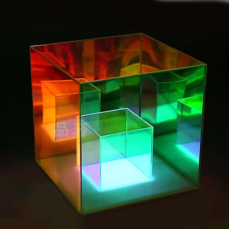 Magic Cube Lamp Crystal Bedroom Sofa Desktop Modern Minimalist RGB Atmosphere Lamp Acrylic Magic Color Creative LED Cube Lamp