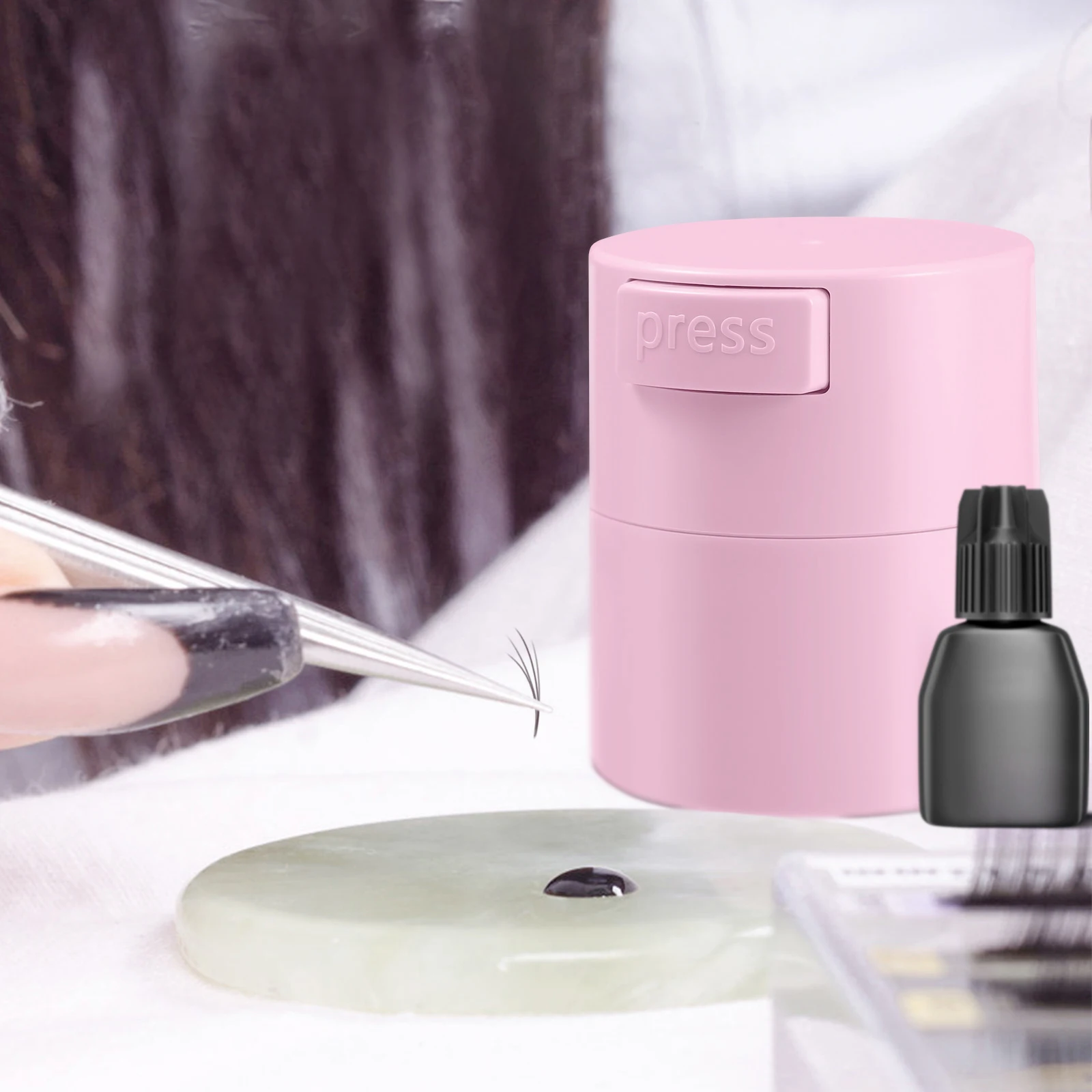 

Eyelash Glue Storage Box Extension Container Saver Jar Case Airtight Containers