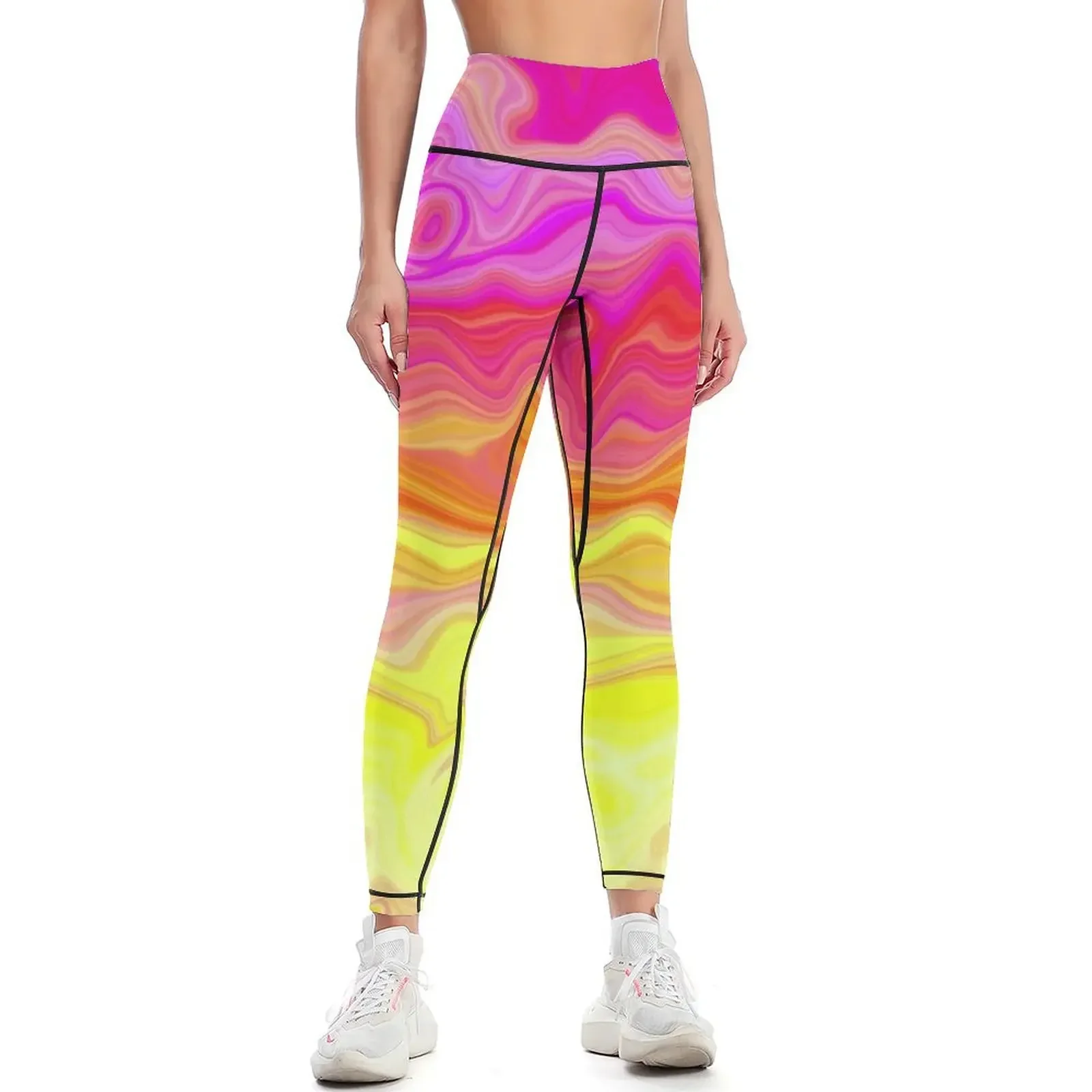 

Atmosphere in Sherbet Leggings Sportswear woman gym sports tennis for gym top jogging pants Womens Leggings