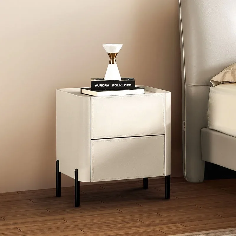 Bedroom Italian Minimalist Bedside Table Light Luxury Bedside Storage Simple Cabinet Bedroom Furniture