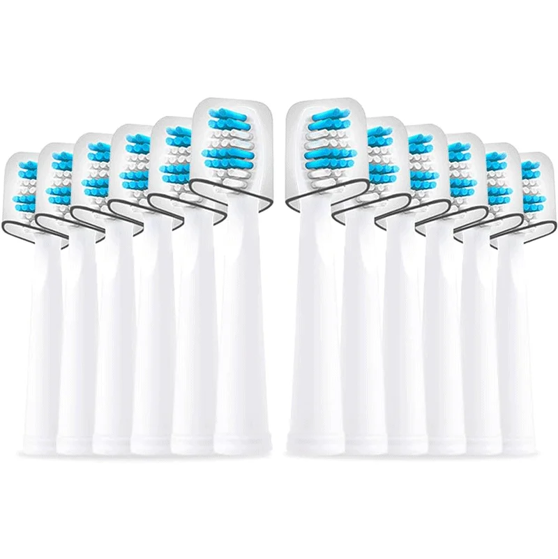 Replacement toothbrush head compatible fairywill seago Electric Toothbrush Shape Design Planted Nylon bristles ,6 pack