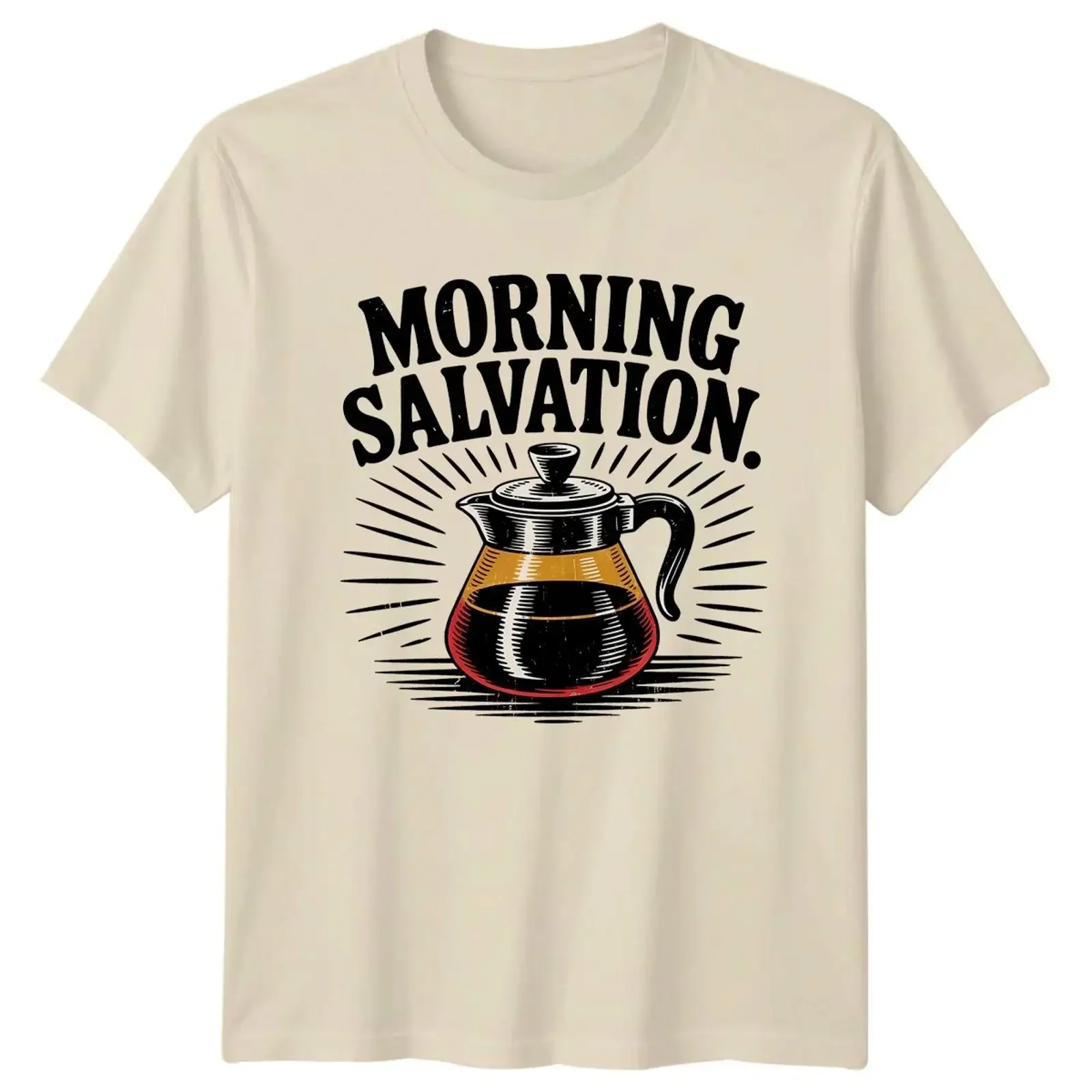 T-shirt Morning Salvation rétro, cadeau d'anniversaire pour elle et lui, style vintage délavé, graphique homme, unisexe, confortable