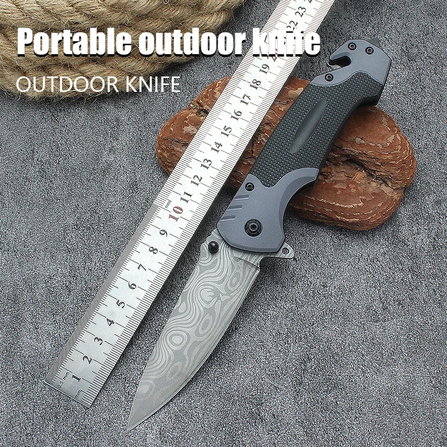 Outdoor multipurpose tactical survival knife camping folding knife stainless steel knife portable pocket defense pocket knife