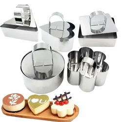 Metal Mini Cookie Cutter Geometric Forms for Cookies Set Easy Press Pastry Fondant Biscuit Baking Mold Cake Tool