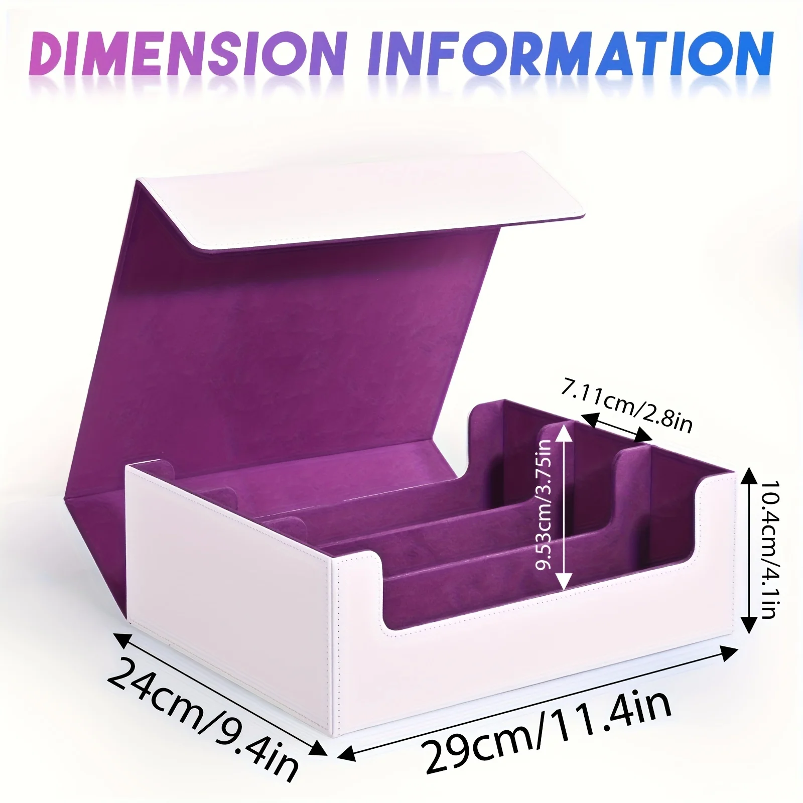 Sammelkarten-Aufbewahrungsbox, Fasst 1800+ Einzeldecks, Magnetverschluss PU-Leder-Kartenbox, Geeignet für TCG, Yugioh-Karten – Detail 3
