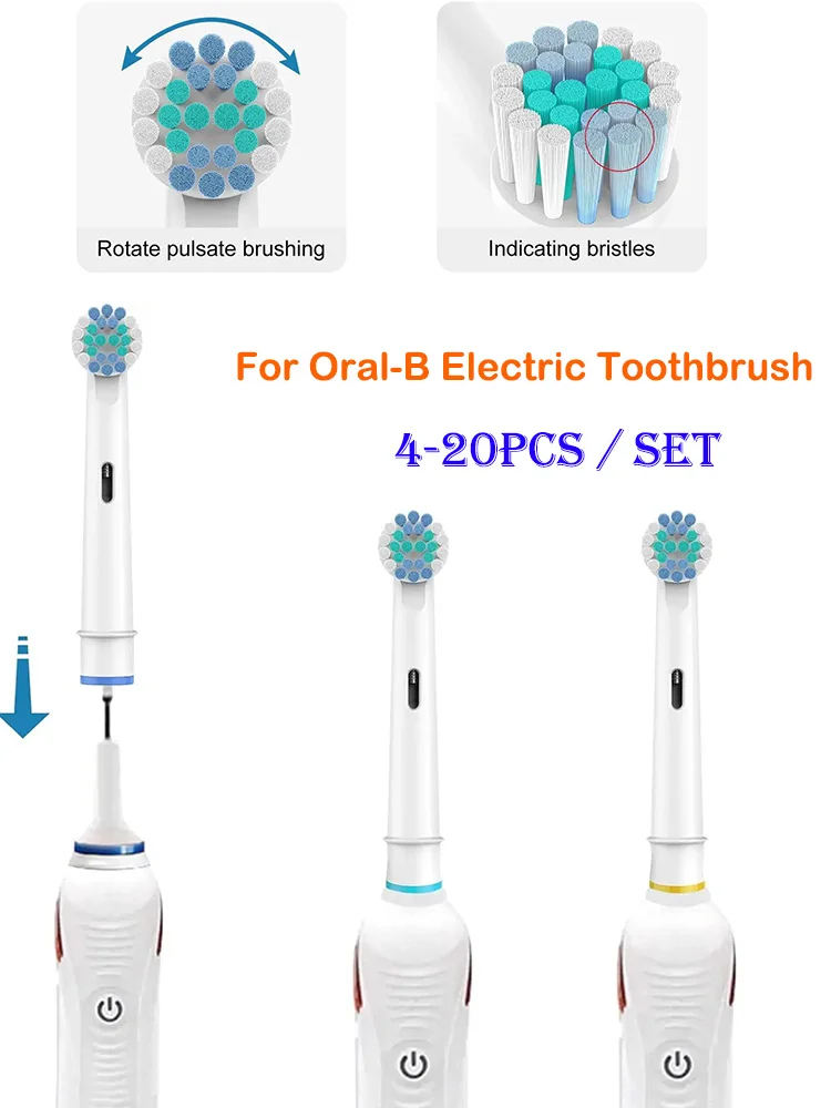 Têtes de brosse à dents électrique de rechange pour Oral-B, puissance avancée, Pro santé, triomphe, Excel 3D, vitalité, nettoyage de précision
